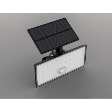 Top Light - Soldrevet LED vægprojektør med sensor HELEON VARIO LED/8W/3,7V IP65 4000K + fjernbetjening