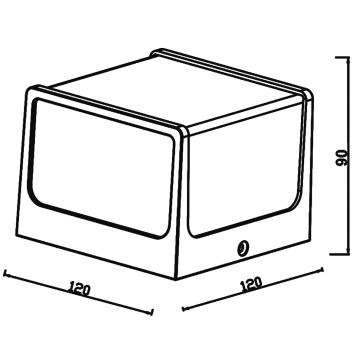 Top Light - Udendørs LED væglampe BLOCK LED/8W/230V IP65 4000K