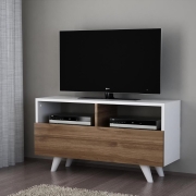 Tv-bord NOVELLA 50,6x90 cm hvid/brun