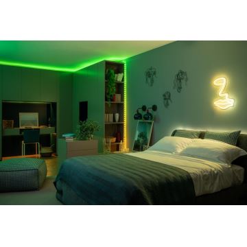 Twinkly - LED RGB Udendørs dæmpbar lysbånd DOTS 200xLED 10 m IP44 WiFi