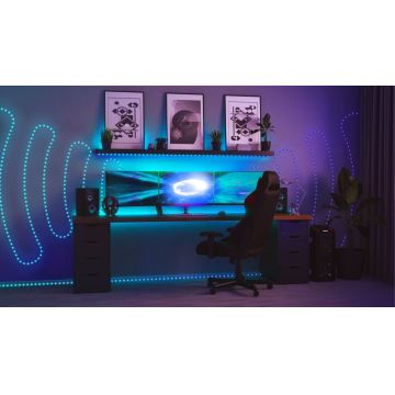 Twinkly - LED RGB Udendørs dæmpbar lysbånd DOTS 200xLED 10 m IP44 Wi-Fi