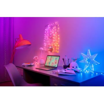 Twinkly - LED lyskæde m. RGB-farver dæmpbar CANDIES 200xLED 14 m USB Wi-Fi