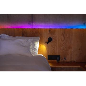 Twinkly TWL100ADP-B - LED strip m. RGB-farver forlængerdel LINE 100xLED 1,5 m Wi-Fi
