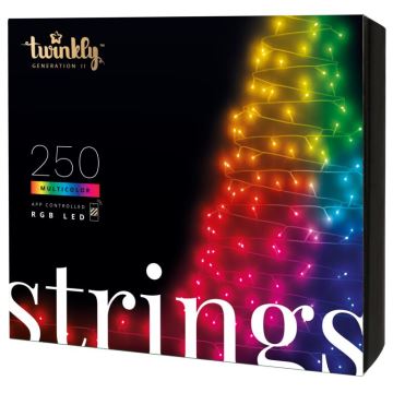 Twinkly - LED RGB Dæmpbar udendørs julekæde STRINGS 250xLED 23,5 m IP44 Wi-Fi