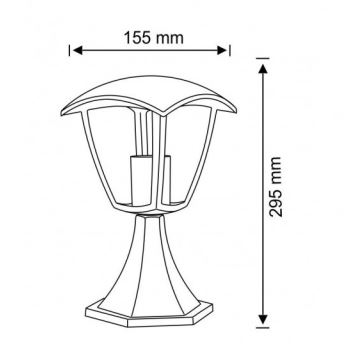 Udendørs lampe IGMA 1xE27/12W/230V IP44 29,5 cm