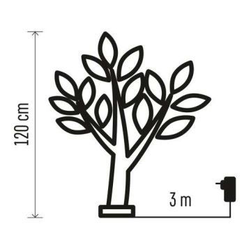 Udendørs LED juledekoration 72xLED/3,6W/230V IP44 kold hvid