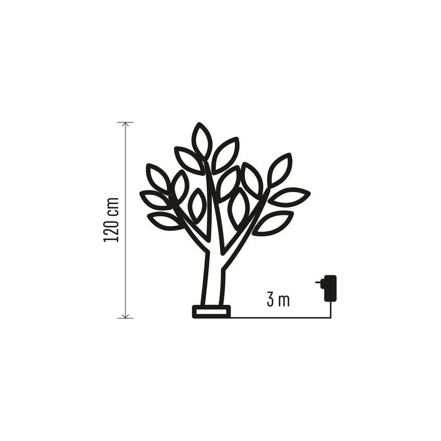 Udendørs LED juledekoration 72xLED/3,6W/230V IP44 kold hvid