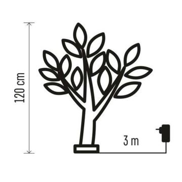 Udendørs LED juledekoration 72xLED/3,6W/230V IP44 varm hvid