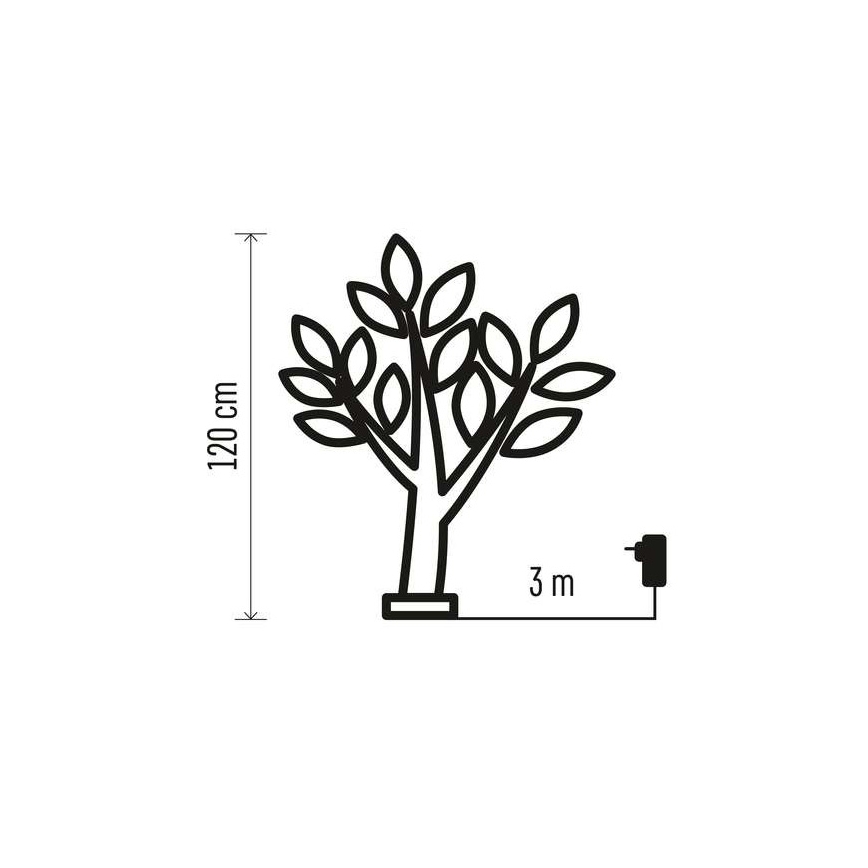 Udendørs LED juledekoration 72xLED/3,6W/230V IP44 varm hvid