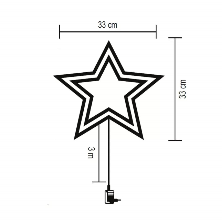 Udendørs LED juledekoration til vindue 35xLED/230V IP44 varm hvid/stjerne