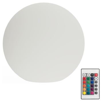 Udendørs LED  lampe m. RGB-farver dæmpbar GLOBO 1xE27/8,5W/230V diameter 40 cm IP44 + fjernbetjening