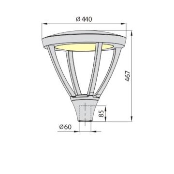 Udendørs LED lampe PARK PLUS LED/45W/230V 4000K
