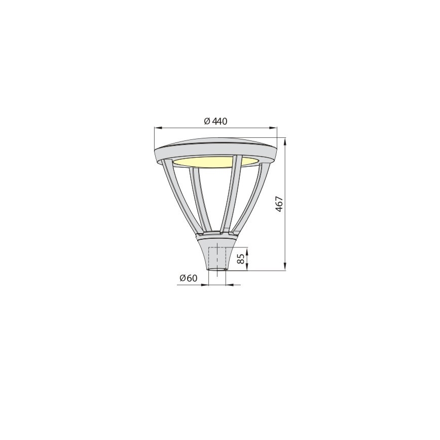 Udendørs LED lampe PARK PLUS LED/45W/230V 4000K