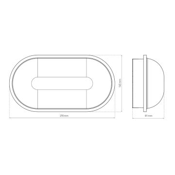 Udendørs LED loftlampe LED/20W/230V IP65 hvid