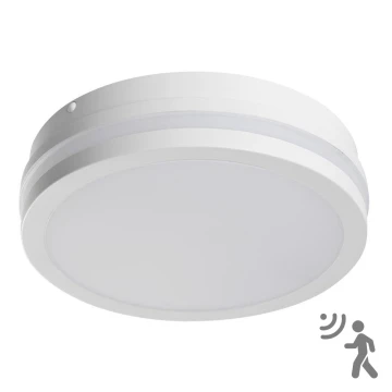 Udendørs LED loftlampe med sensor BENO LED/18W/230V 4000K IP54 hvid