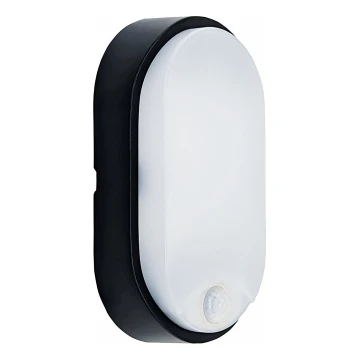 Udendørs LED loftlampe med sensor LED/14W/230V IP54 sort