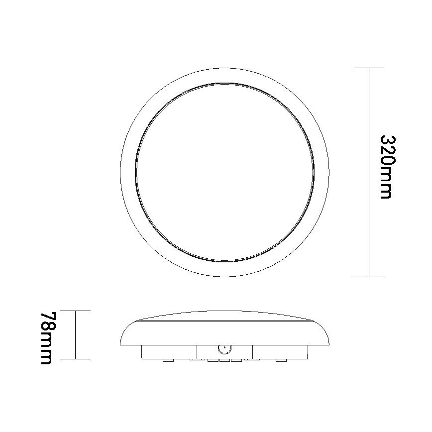 LED Dæmpbar udendørs loft lys STROPY LED/12W/15W/18W/22W/230V 3000/4000/6000K IP65