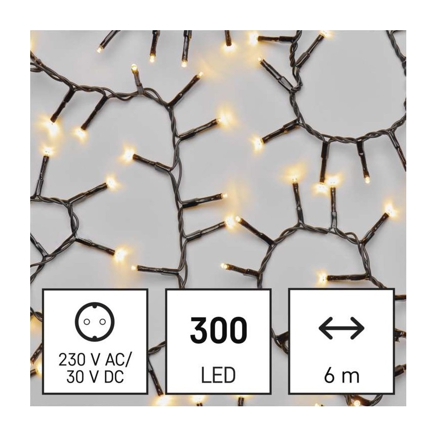 Udendørs LED lyskæde 300xLED/11 m IP44 varm hvid