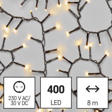 Udendørs LED lyskæde 400xLED/13 m IP44 varm hvid