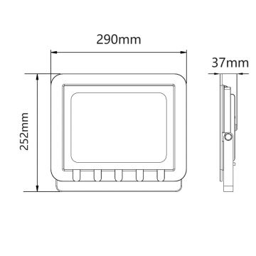 Udendørs LED projektør LED/100W/230V 6500K IP65