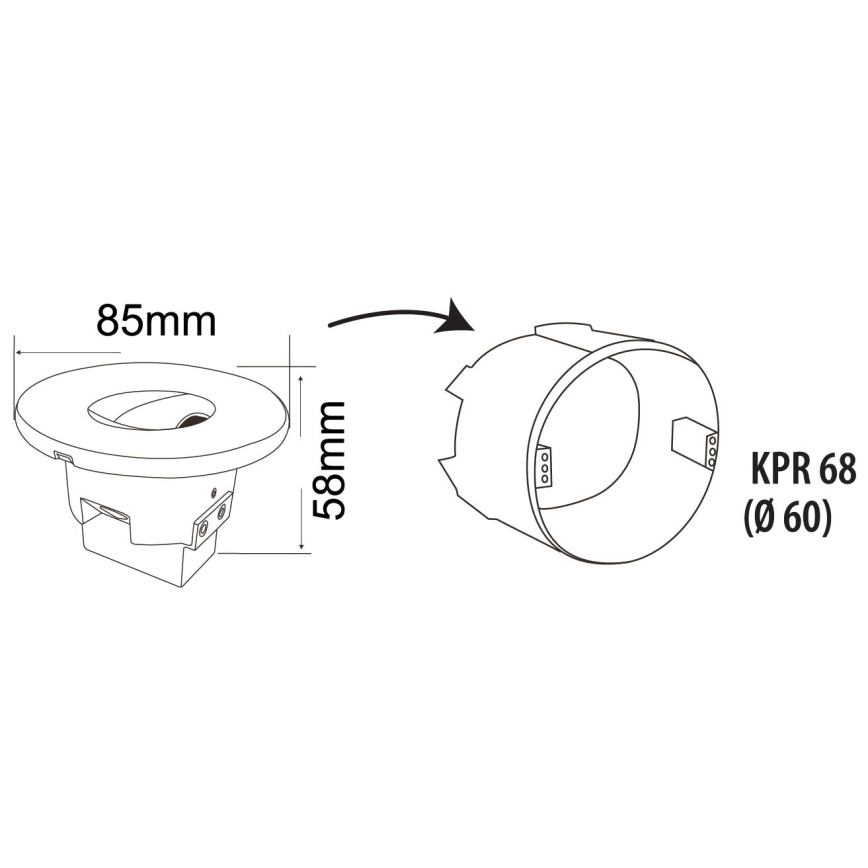 Udendørs LED trappelampe DECENTLY LED/1,5W/230V 3000/4000/6000K IP44 antracit