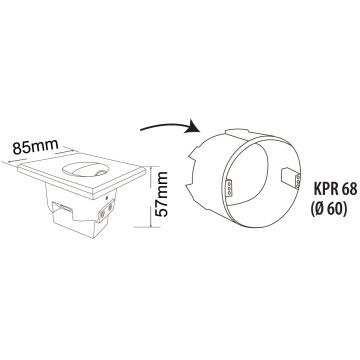 Udendørs LED trappelampe DECENTLY LED/1,5W/230V 3000/4000/6000K IP44