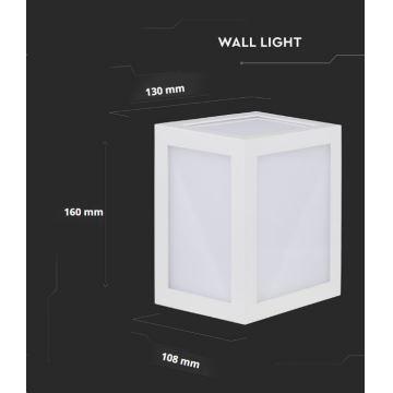 Udendørs LED væglampe LED/12W/230V 3000K IP65 hvid