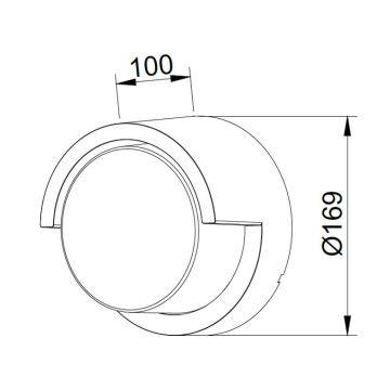 Udendørs LED væglampe LED/12W/230V 3000K IP65 sort