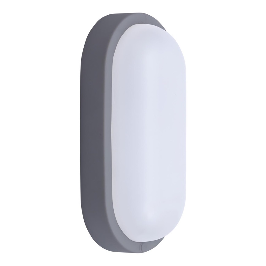 Udendørs LED væglampe LED/13W/230V 4000K IP54 grå oval