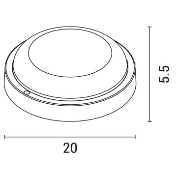 Udendørs LED væglampe LED/18W/230V 3000K IP54 hvid