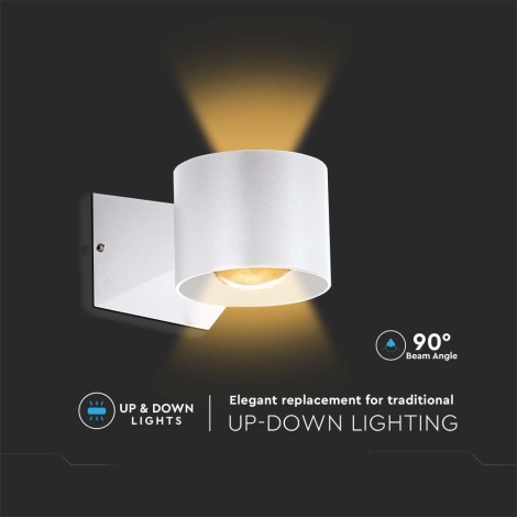 Udendørs LED væglampe LED/5W/230V 3000K IP65 hvid