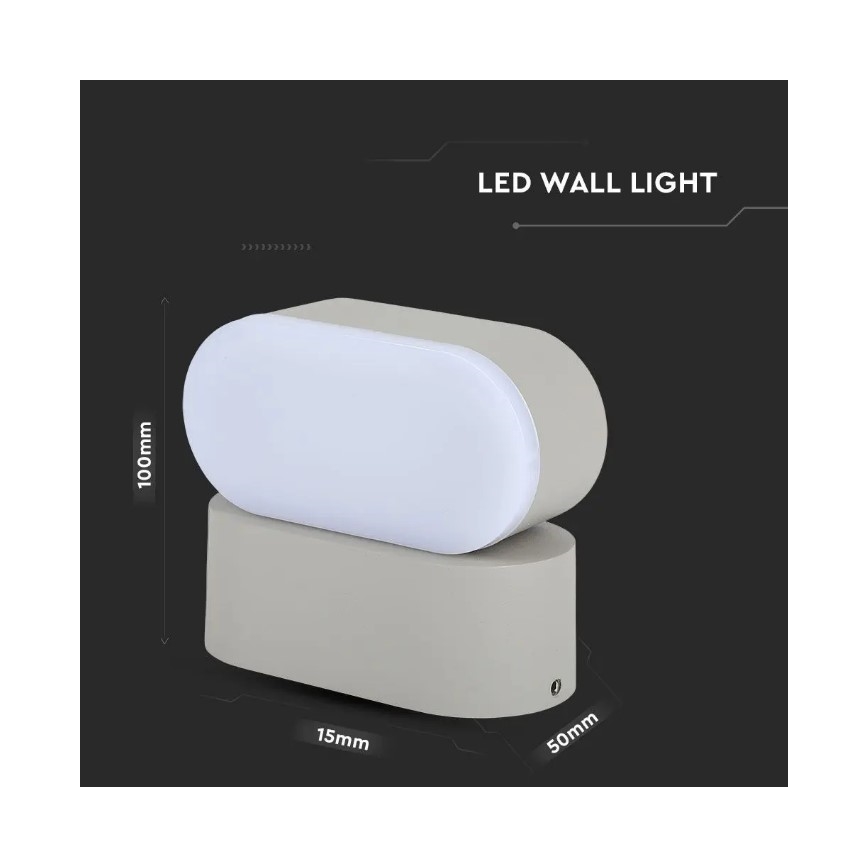 Udendørs LED væglampe LED/5W/230V fleksibel IP65