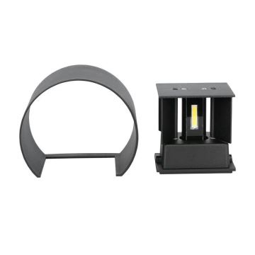 Udendørs LED væglampe LED/6W/230V 3000K IP65 sort