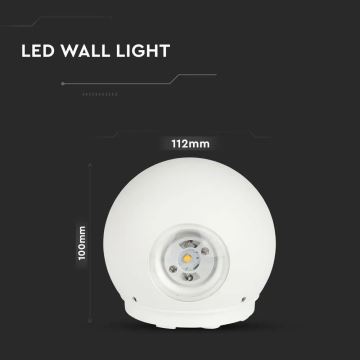 Udendørs LED væglampe LED/6W/230V 4000K IP65 hvid