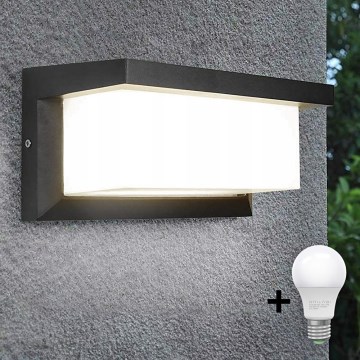 Udendørs LED væglampe NEELY 1xE27/15W/230V 3000K IP54 antracit