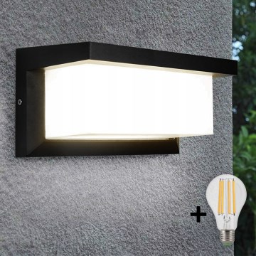 Udendørs LED væglampe NEELY 1xE27/9W/230V 4000K IP54 sort