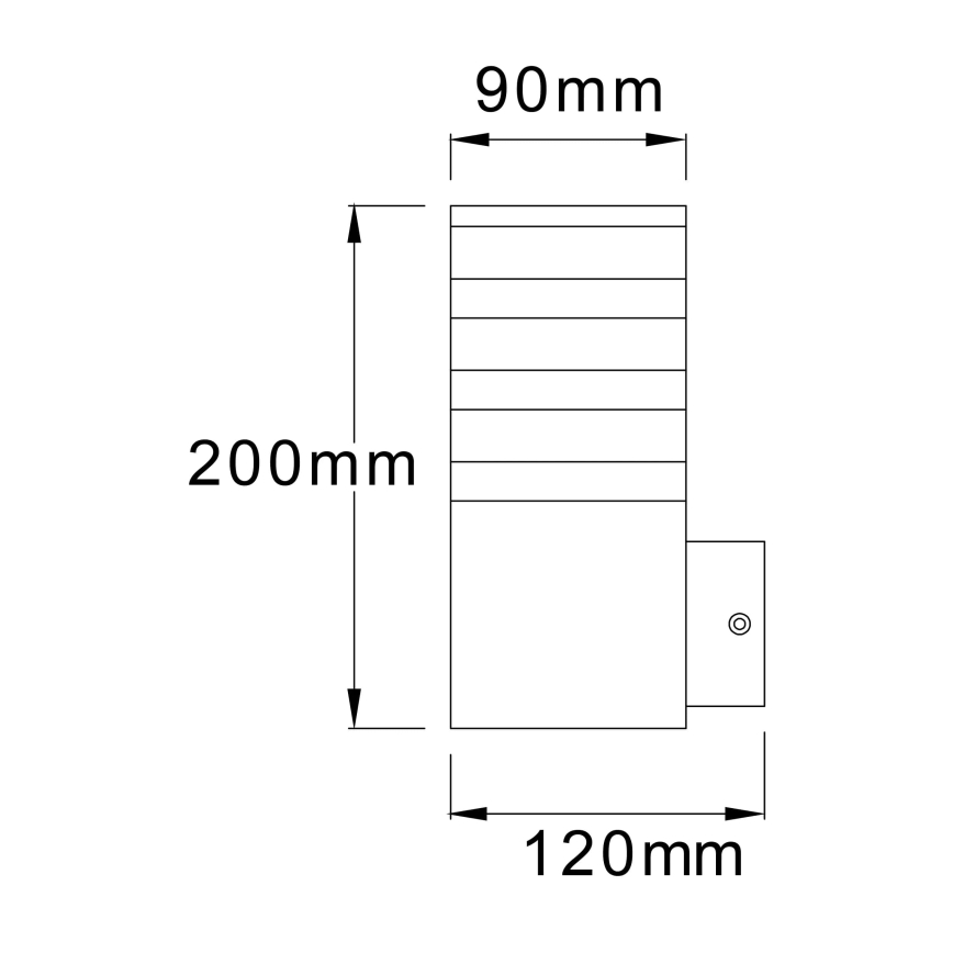 Udendørs LED væglampe TEKSAS E27/12W/230V IP44