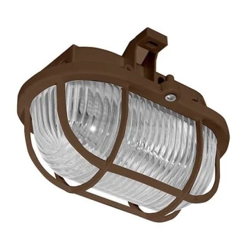 Udendørs loftlampe OVAL 1xE27/60W/230V IP44 brun