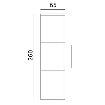 Udendørs væglampe 2xGU10/35W/230V IP54 rund sort