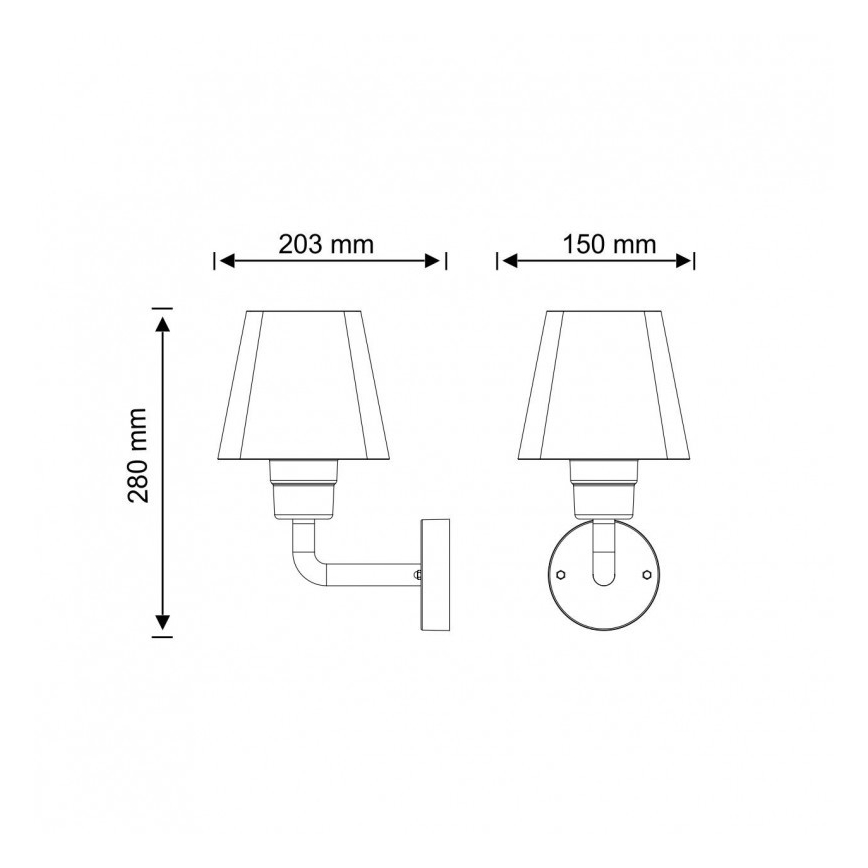 Udendørs væglampe GIZA 1xE27/10W/230V IP44