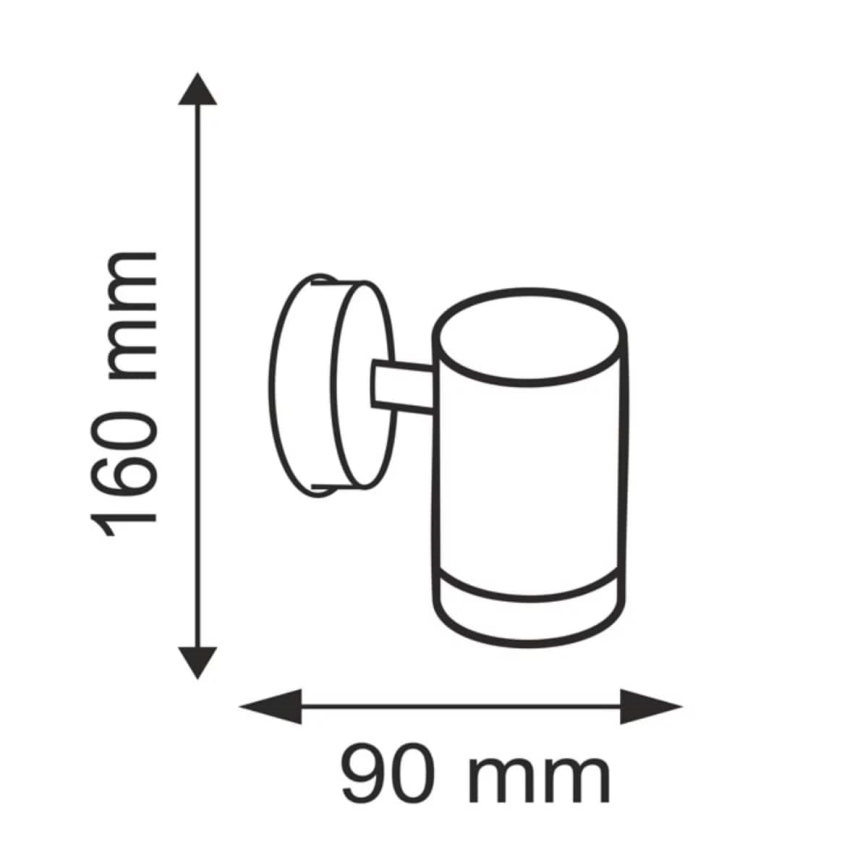 Udendørs væglampe OLIMP 2 1xGU10/8W/230V IP44 rustfri