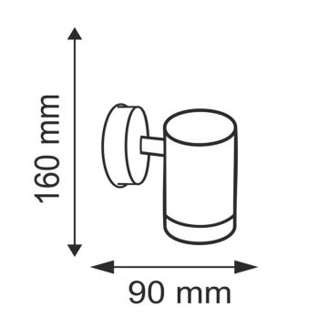 Udendørs væglampe OLIMP 2 1xGU10/8W/230V IP44 sort