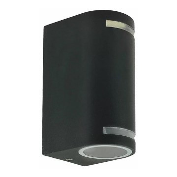 Udendørs væglampe QUAZAR9 2xGU10/11W/230V IP44 grå