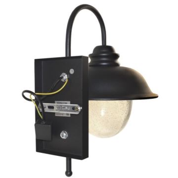 Udendørs væglampe ZUNA 1xE27/60W/230V IP44 sort