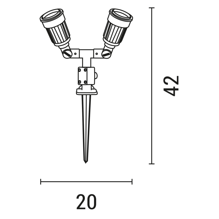 Udendørslampe 2xE27/15W/230V IP44 sort