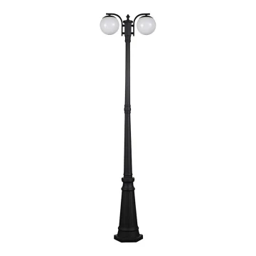 Udendørslampe 2xE27/60W/230V IP44 199 cm sort