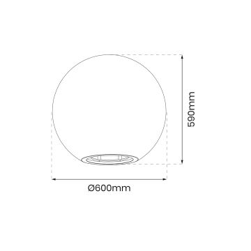 Udendørslampe GLOBO 1xE27/60W/230V diameter 60 cm IP44