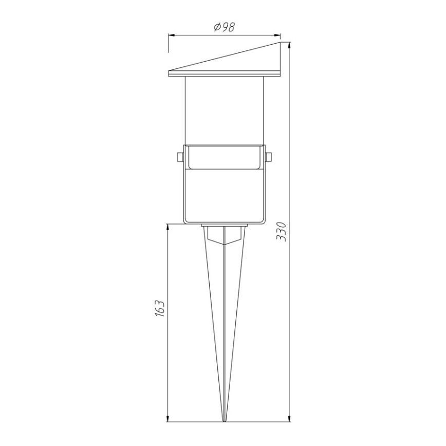 Udendørslampe VILO 1xGU10/60W/230V IP65 sort