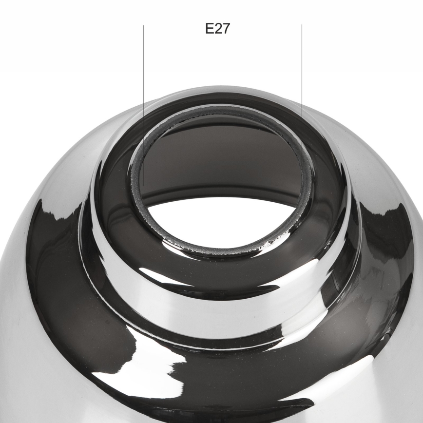 Udskiftningsglas MARIO E27 diameter 16 cm krom