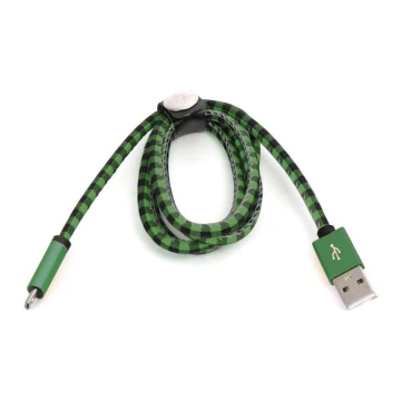 USB-kabel USB A/MicroUSB-stik 1 m grøn